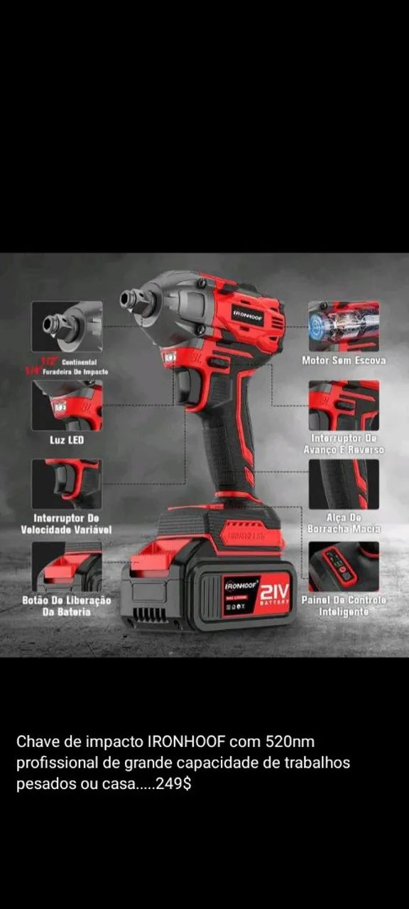 Chave de impacto IRONHOOF original  - Foto 2