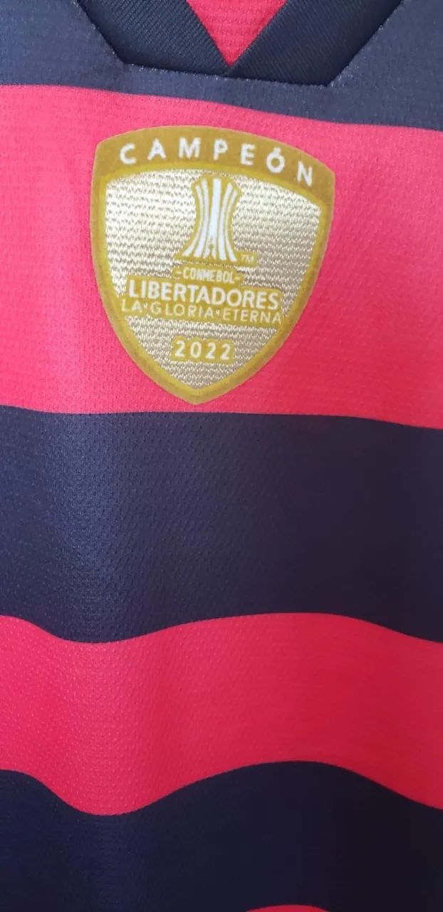 Camisa do Flamengo Tam M Manga comprida com Patch - nunca usada  - Foto 4