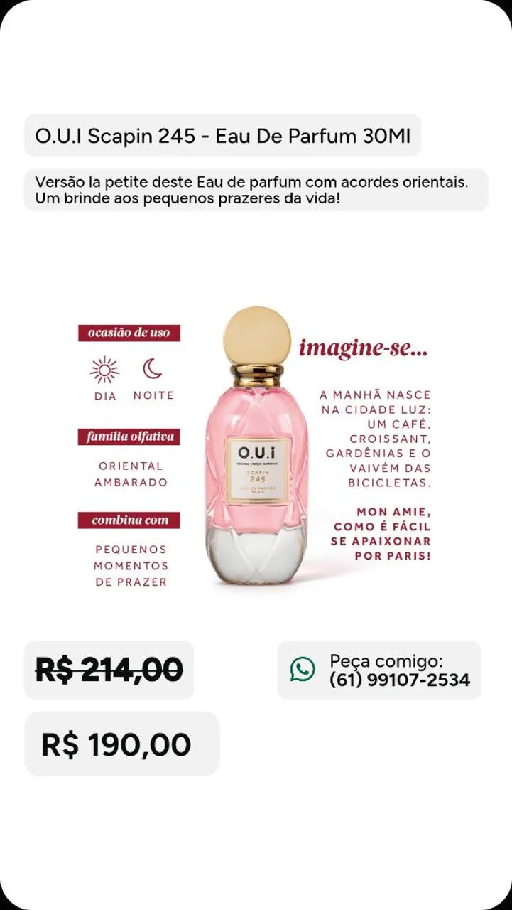 O.u.i Scapin 245 30ml Eau de Parfum  - Foto 3
