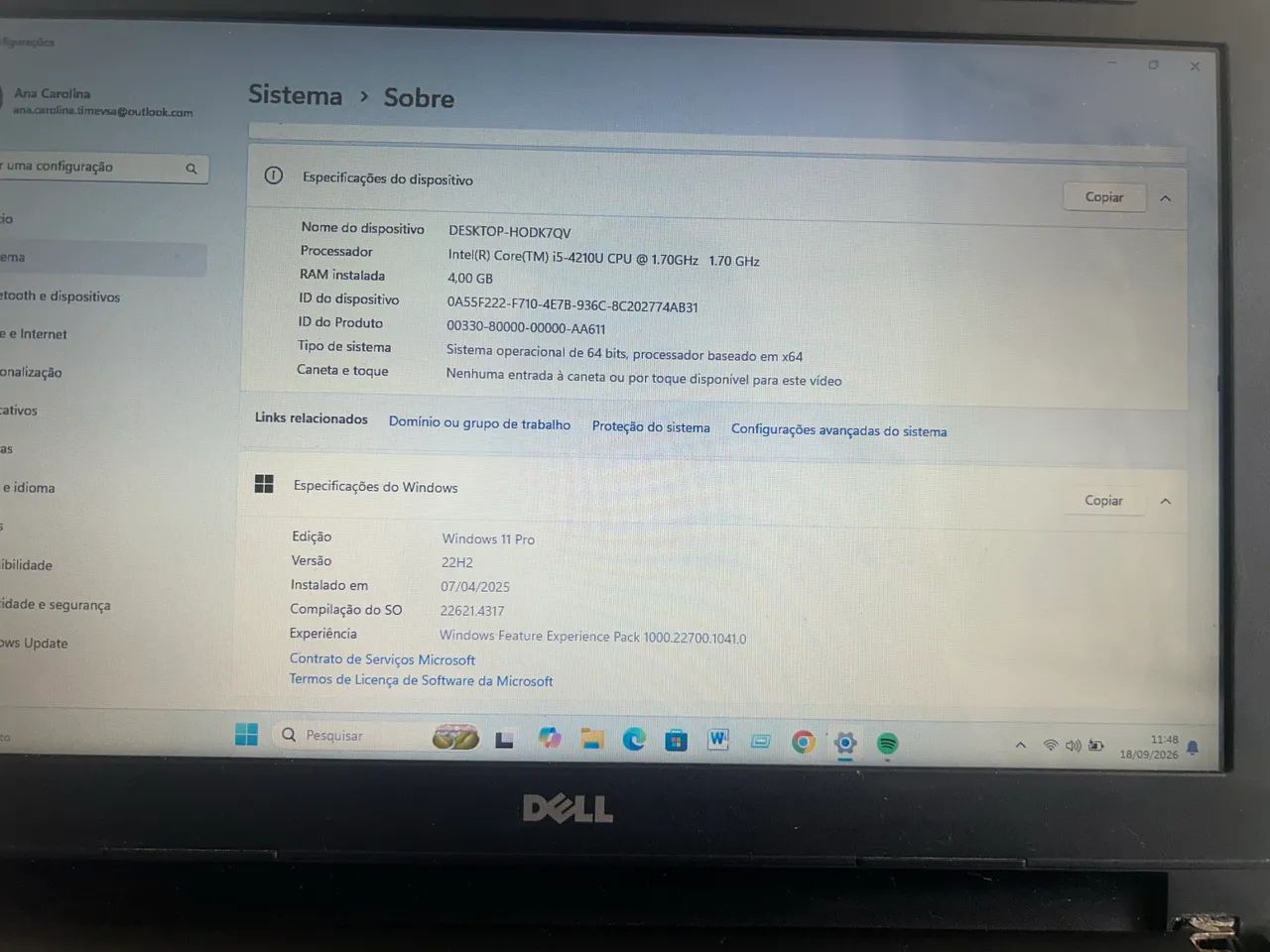 Notebook Dell usado - Foto 3