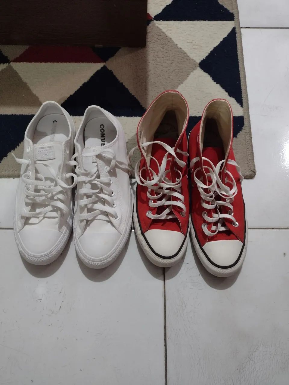 All Star Vermelho e Branco!