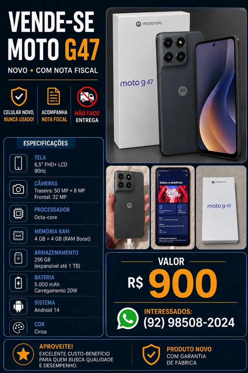 Celular novo Moto G47 - Foto 2