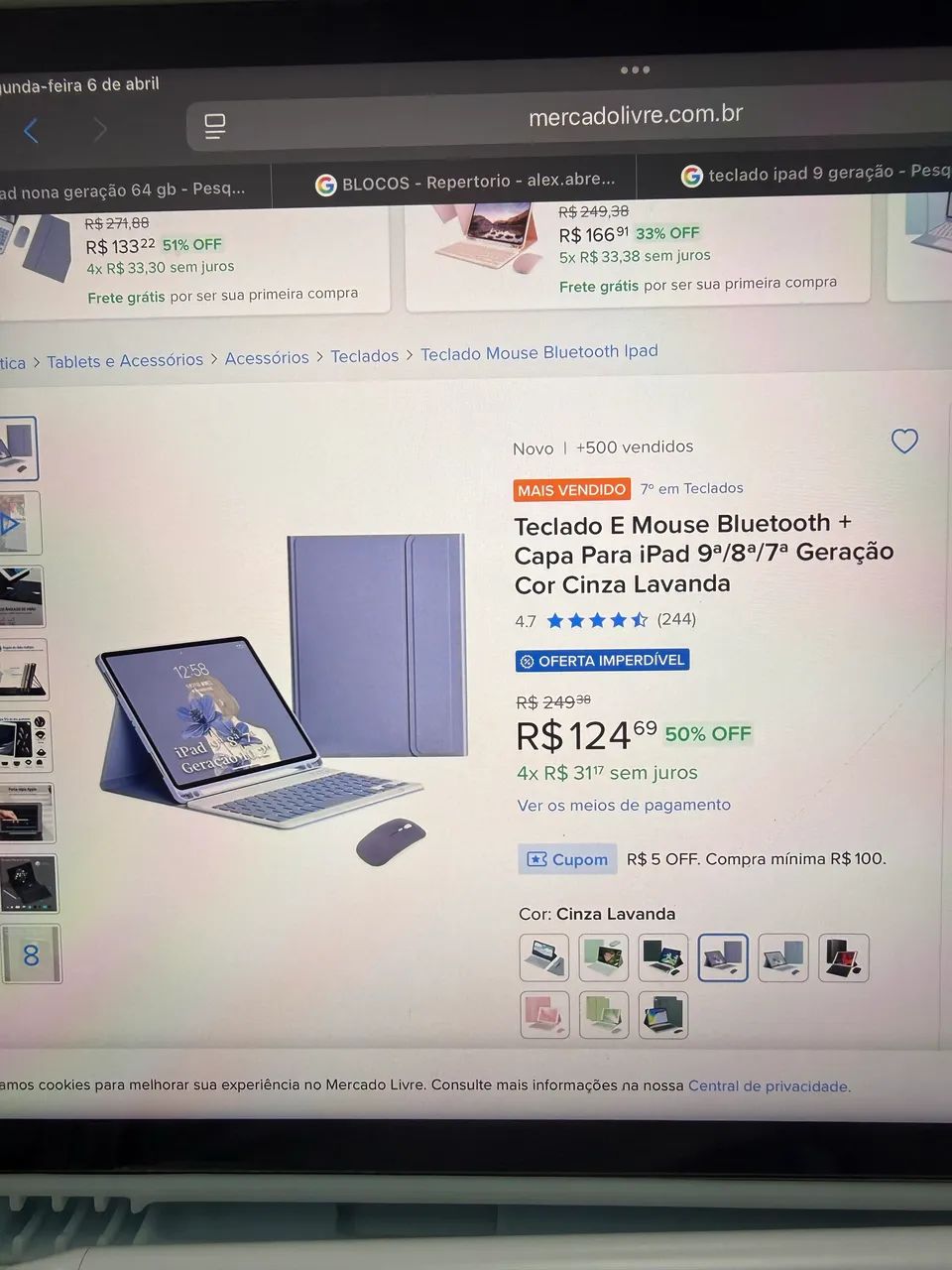 iPad Apple 9a geração 10,2 64gb cinza espacial - Foto 5