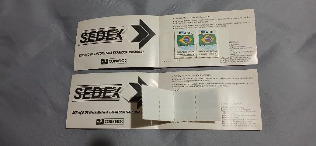 Cartelas Antigas Correios Comprovante Franqueamento Série A - Foto 4