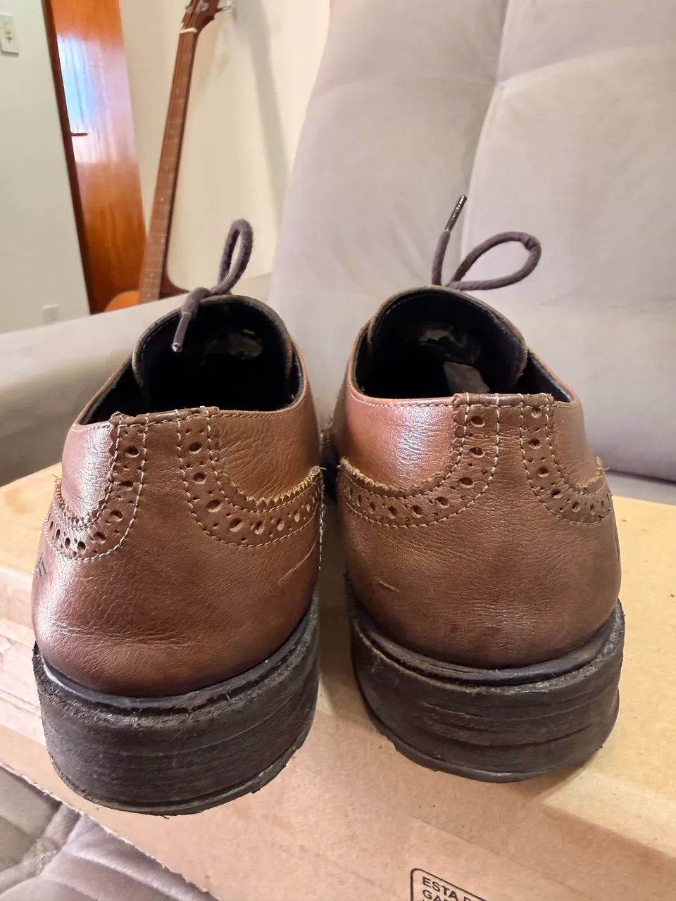 Sapato Ellus derby brogue Marrom - Foto 5