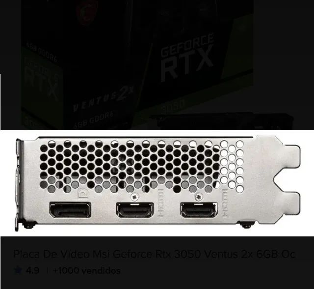 Rtx 3050 nova! Abaixo do preço  - Foto 2