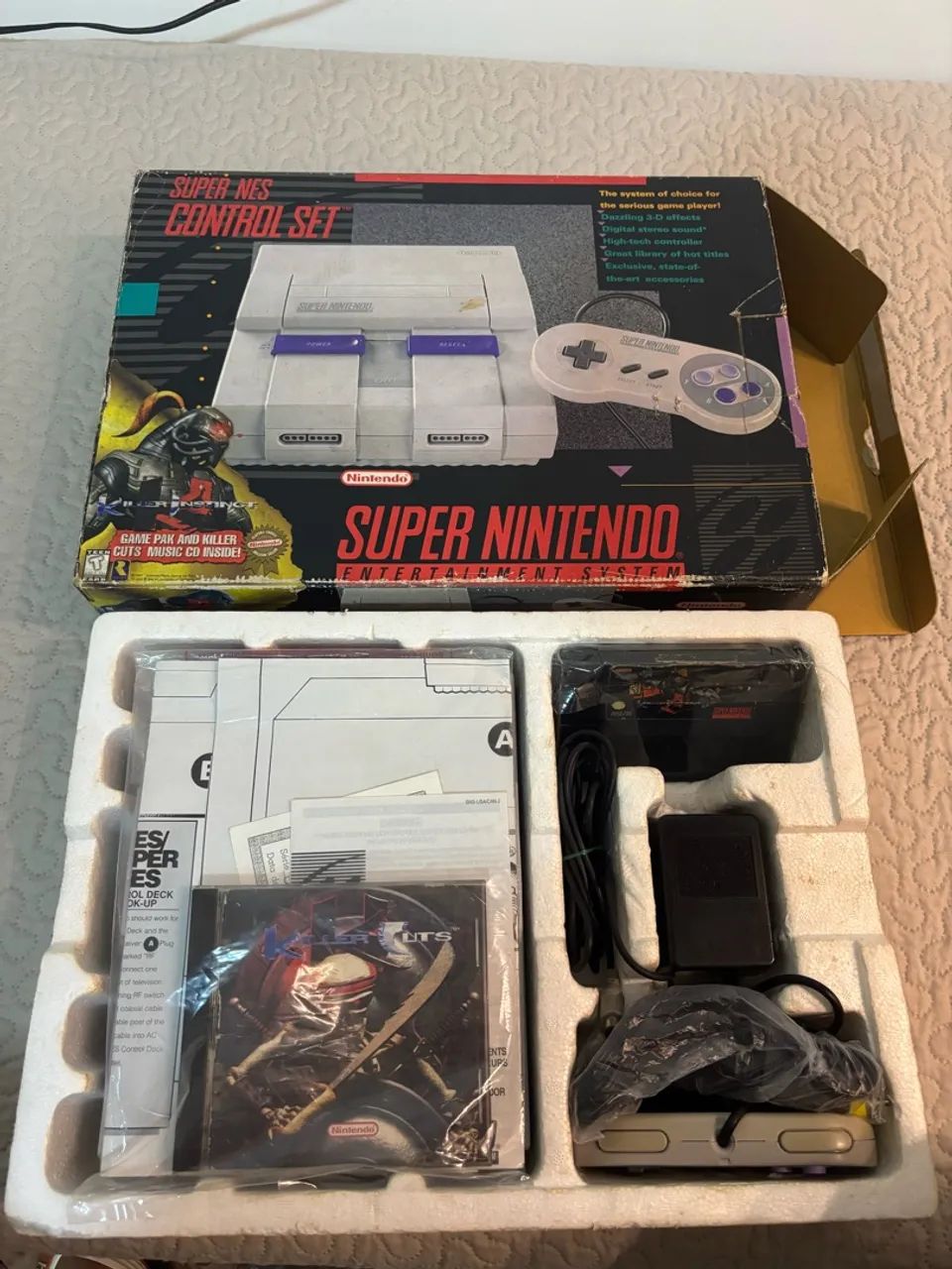Super Nintendo Bundle Killer Instinct com CD Completo - Jogos de