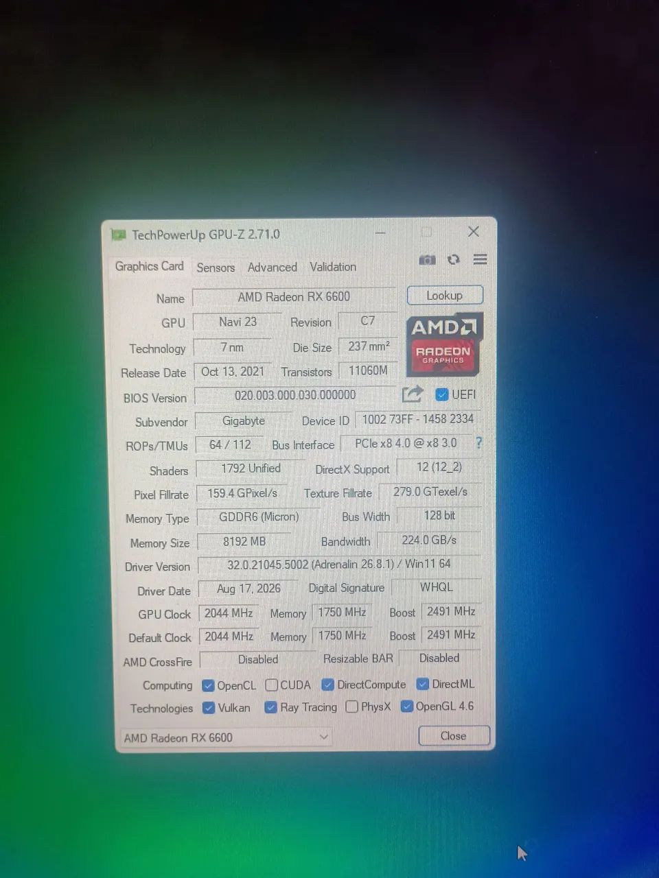 Placa de Vídeo RX 6600 - Foto 4
