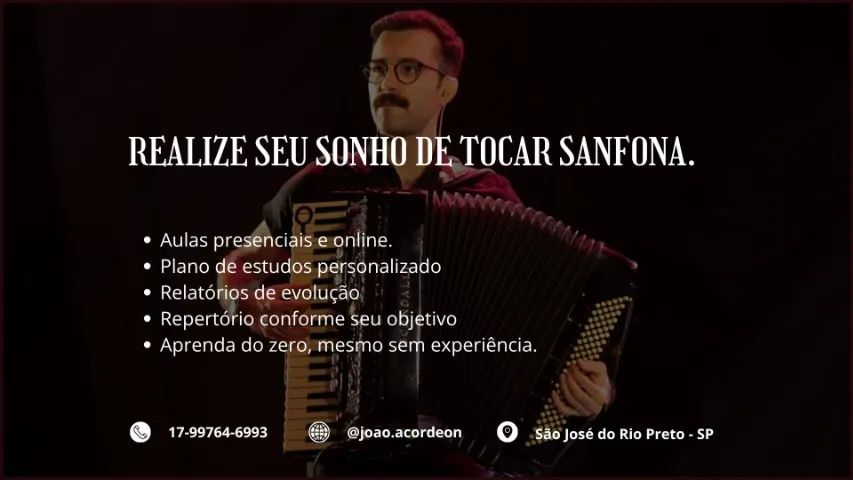 Aula de Acordeon - Sanfona