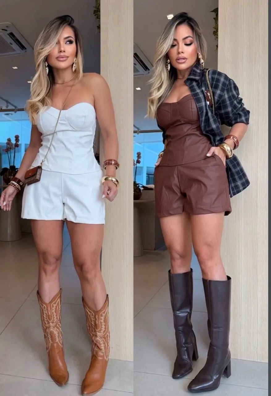 Conjunto feminino corset com short tam U - Foto 3