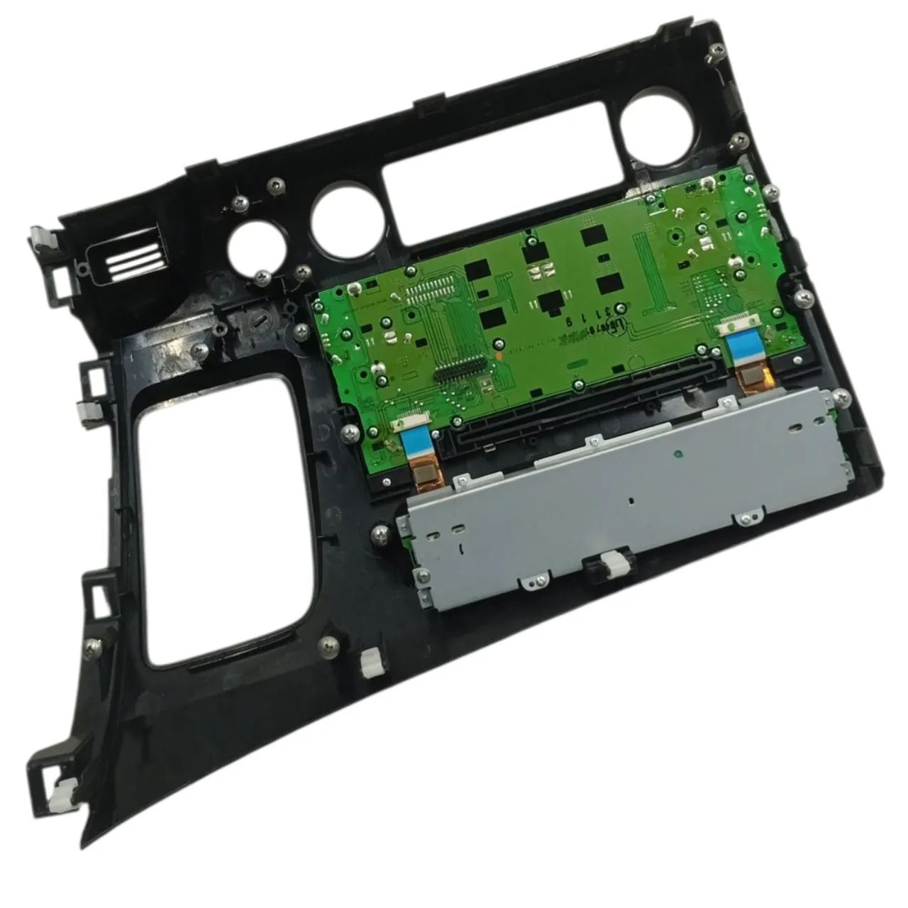 Moldura Central Radio Painel Honda Civic 2007 2008 2009 Cinza