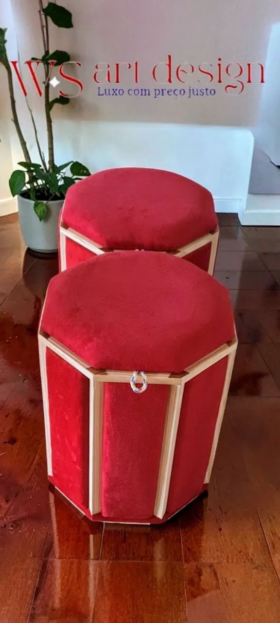 PROMOCAO DE LANÇAMENTO,, lindos modelos  puffs design luxuoso,, - Foto 2