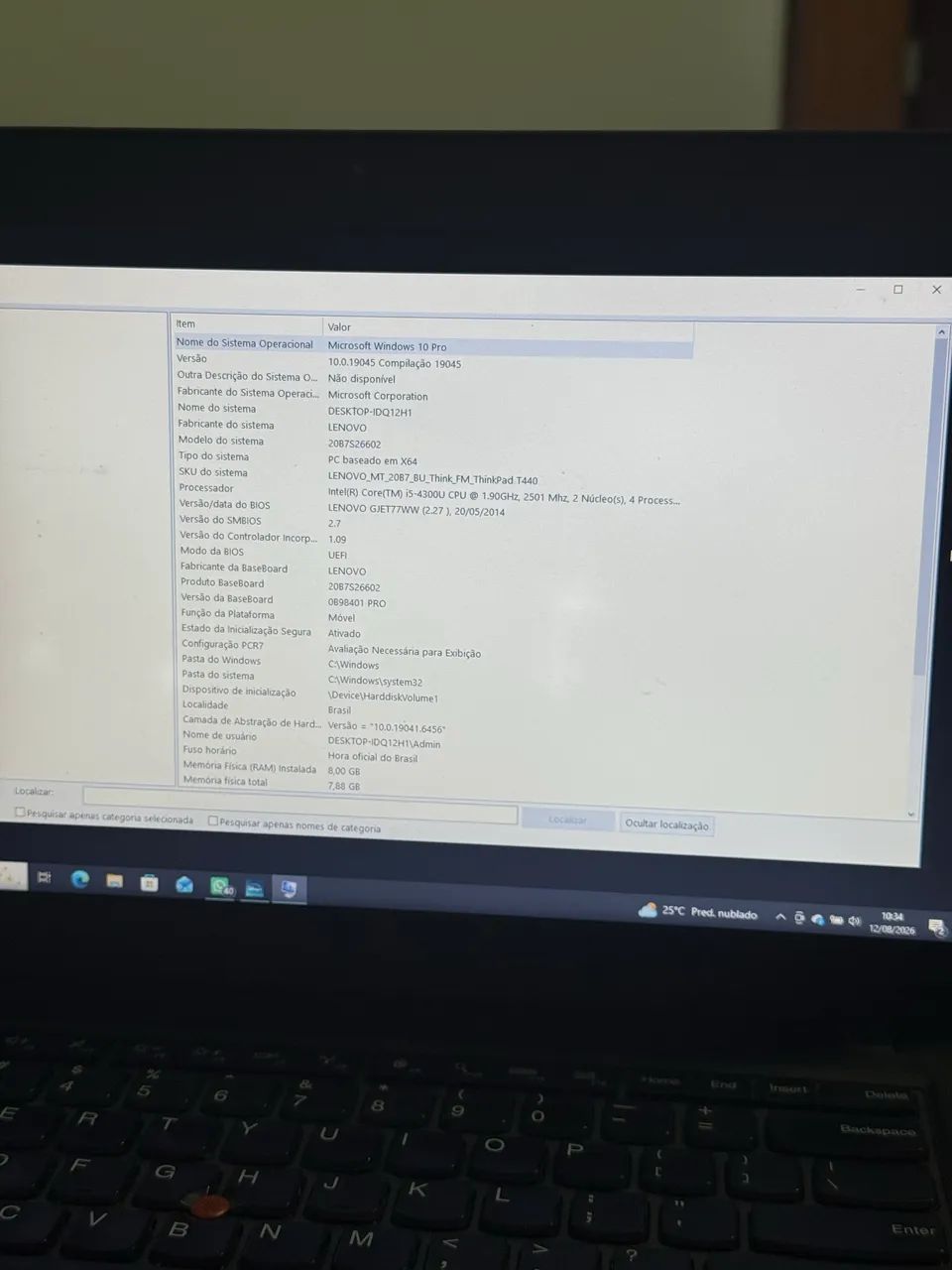 Notebook Lenovo thinkpad 