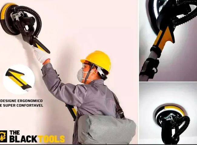 Lixadeira Profissional Parede E Teto Led 750w Com Aspiração - Foto 3