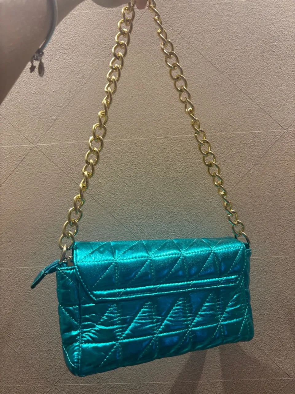 bolsa azul turquesa  - Foto 2