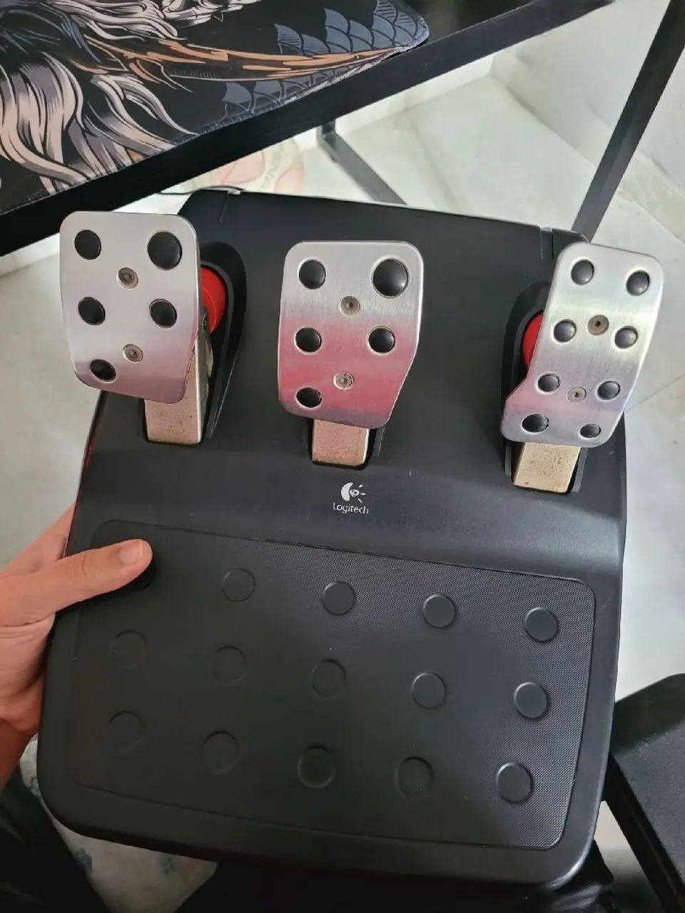 Volante Logitech G27 - Volante + Câmbio 6 marchas + Pedais + Manopla da Scania - Foto 4