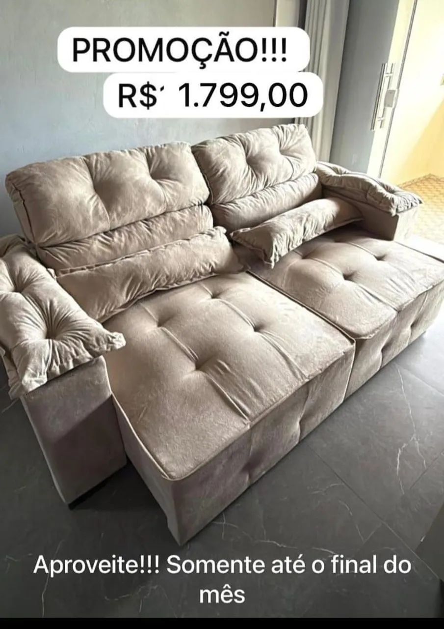 Promoção até o final do mês de maio, de sofás  apartir RS 980,00 contato 98- *  - Foto 3