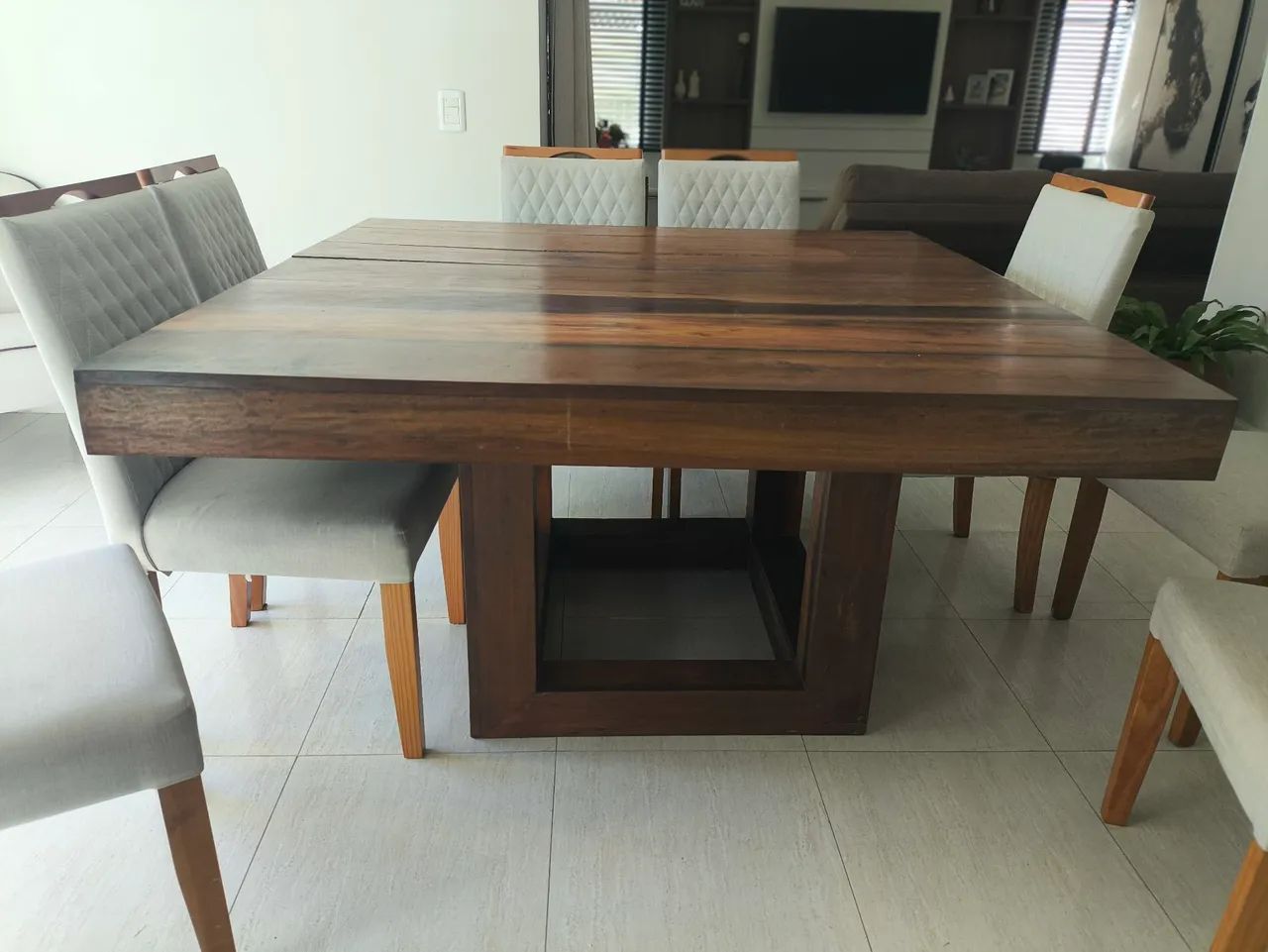Mesa de madeira de demolição canela e peroba  - Foto 4