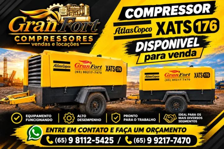 COMPRESSOR DE AR XATS176 ATLAS COPCO
