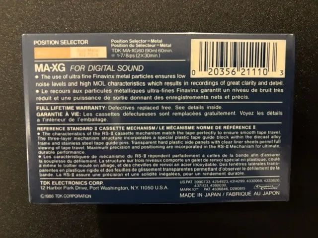 Fita cassete k7 TDK MA-XG 60 - Foto 2