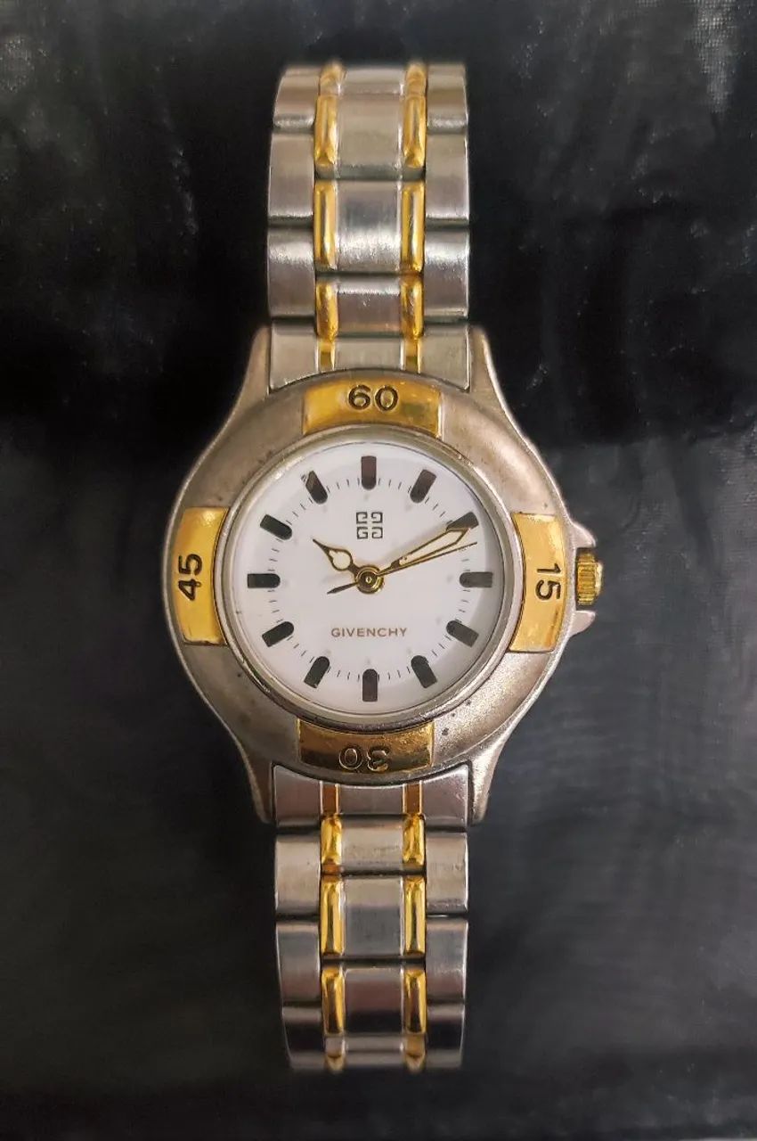 Vintage Givenchi , Aço Inoxidàvel , Quartzo mostrador Branco , 27mm
