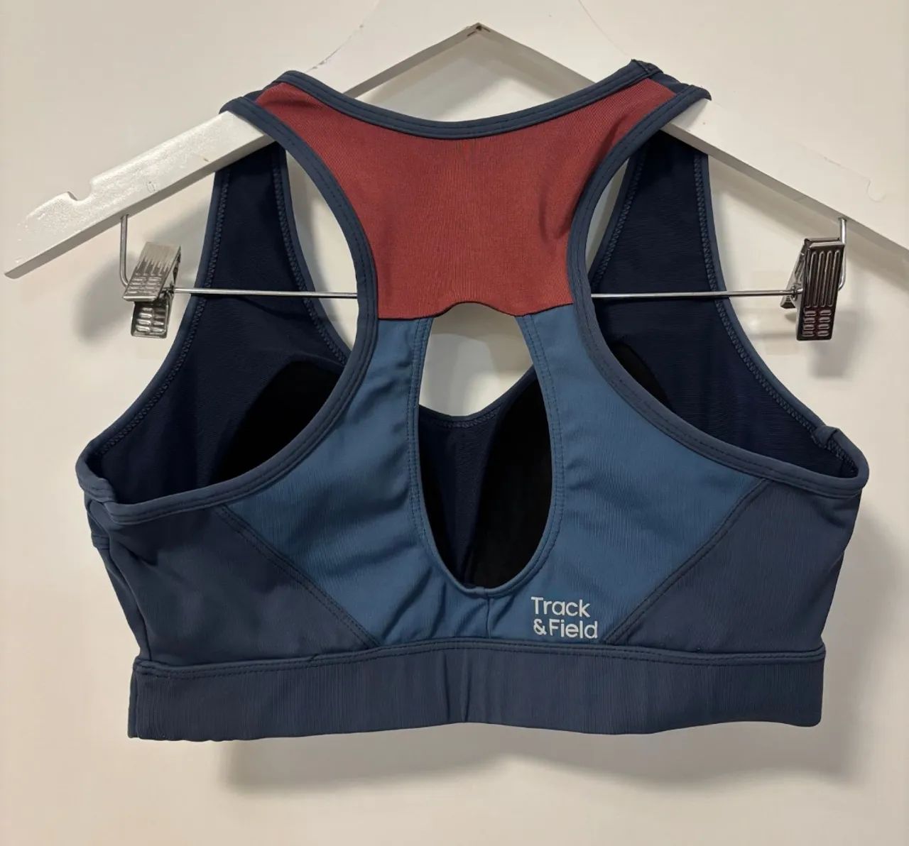 top  de academia track field  azul vermelho m - Foto 4
