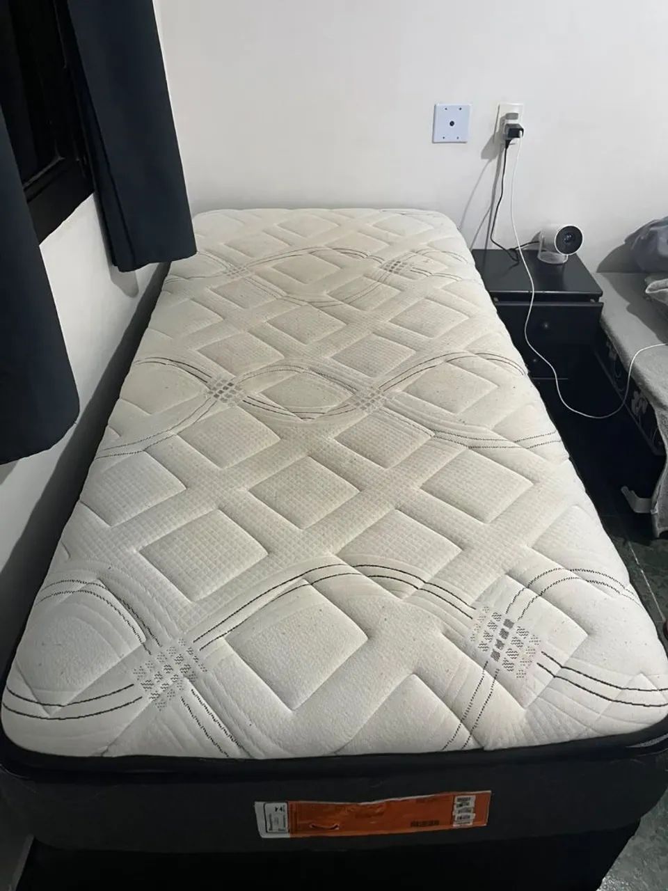 Cama Solteiro - base corino + colchão probel