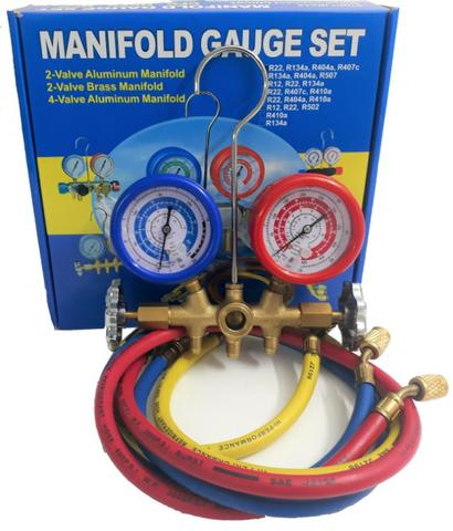 Manifold R22 R134a R404a R407c C/ 3 Mangueiras 90cm