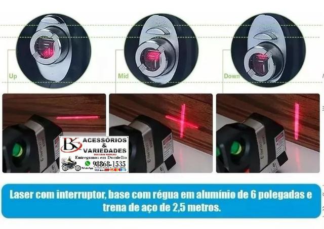 Nível Laser Profissional Trena Level Nivelador Régua-Top!!!! R$ 40 - Foto 6
