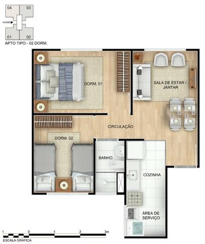 Apartamento santa candida entrada facilitada pela construtora - Foto 8