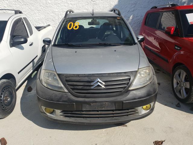 Citroen C3 xtr 2008 prata 1.4 8v flex+gnv+couro+rodas+revisado+novíssimo! - Foto 4