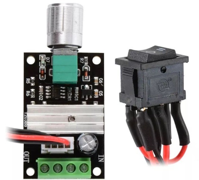 Controlador Velocidade Motor Dc 80w Pwm  1203bb 6v 12v 24v 3A Automação COD-AM274   - Foto 4