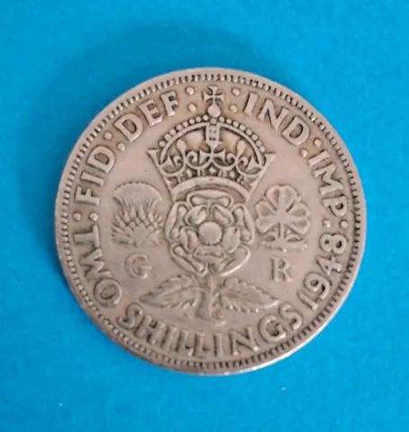 Moeda 2 Shilling 1948 - Reino Unido Inglaterra