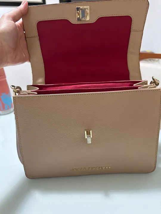 Bolsa de Ombro Jorge Bischoff Bege - Foto 3