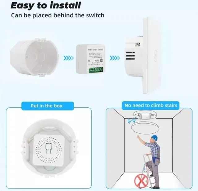Smart Switch Tuya Mini 16a Interruptor Zigbee - Google/alexa Casa inteligente COD-AM539  - Foto 3