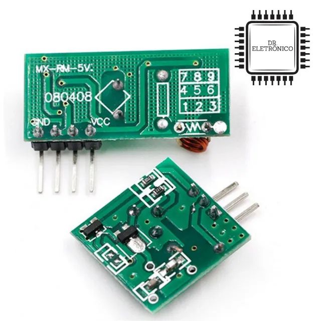 Módulo RF Transmissor+Receptor 433mHZ - Foto 4