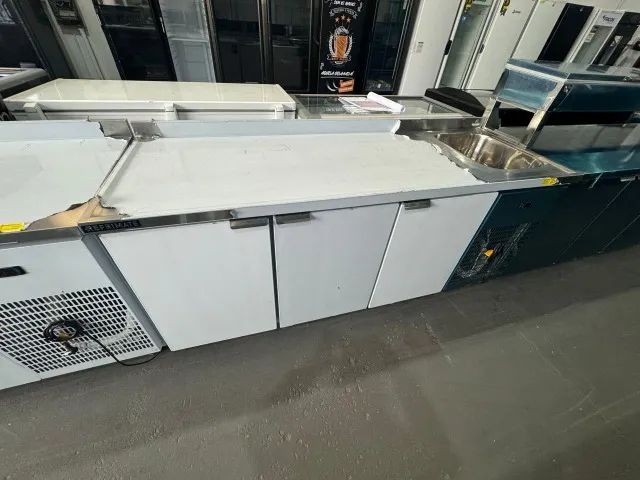 Balcão De Serviço Inox Refrigerado 2m Com Cuba 40x50 novo 