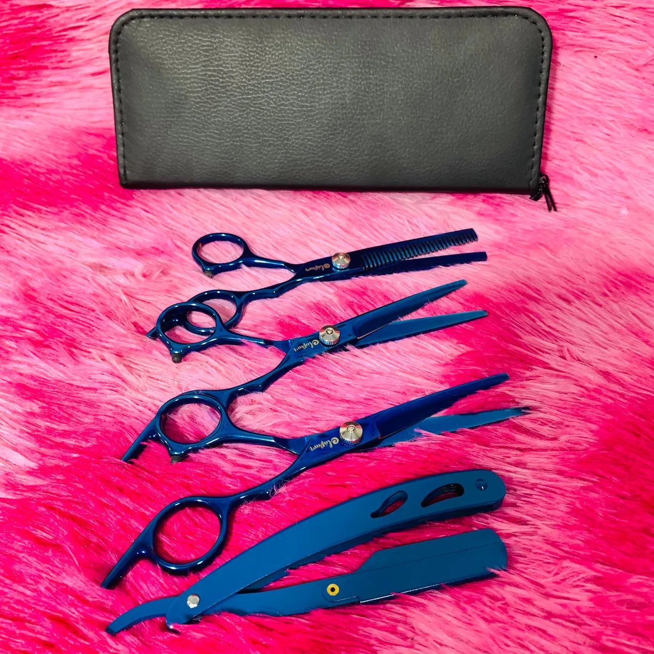 Kit de Barbeiro Profissional - Tesouras e Navalha - Foto 6