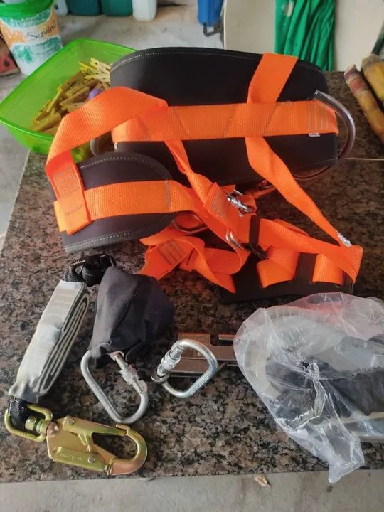  Kit Cinto Segurança Paraquedista 4 Pontos + Talabarte Y Abs - Foto 3