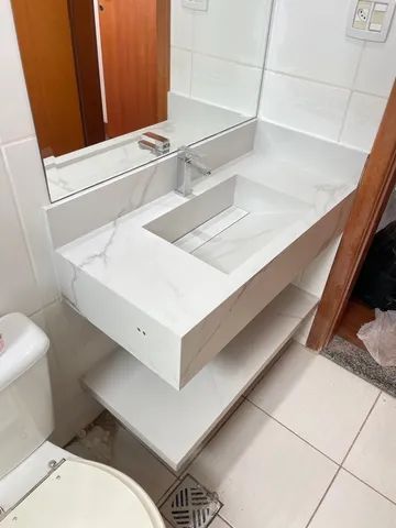 Pia esculpida em porcelanato  - Foto 6