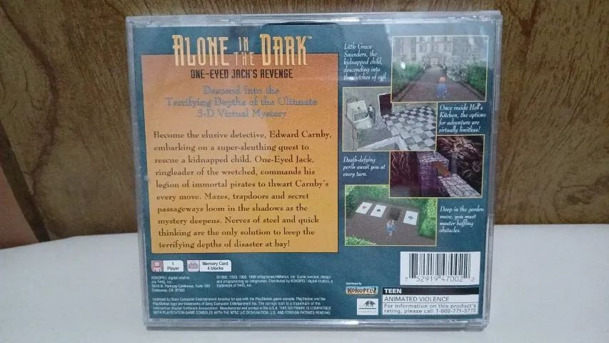 ALONE IN THE DARK ONE-EYED JACK'S REVENGE PS1 ORIGINAL USADO CIB - Foto 2
