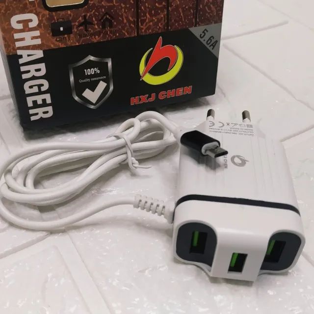 Carregador Rapido Hxj Fast Chen 5.6a  Cl-3usb - Foto 2