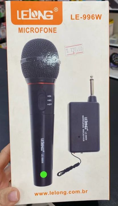 Microfone Sem Fio Le-996w Lelong Completo Profissional Uso Geral Loja Coimbra Computadores