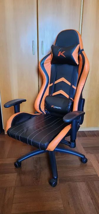 Cadeira Gamer Ktrok Ktrone Laranja - Foto 3