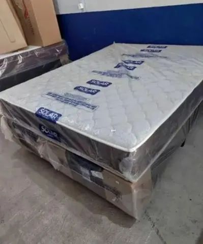 Cama Box em oferta entrega imediata tamanho padrão Molas ensacadas 