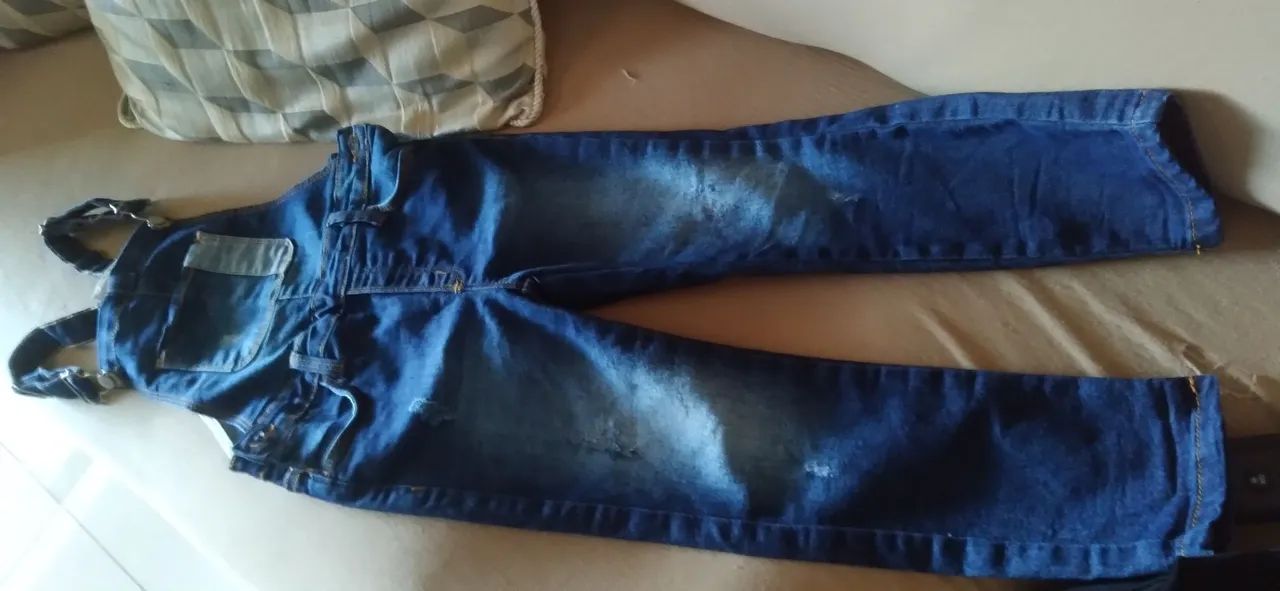 Macacão Jeans Baby Club Tamanho 4 - Foto 2