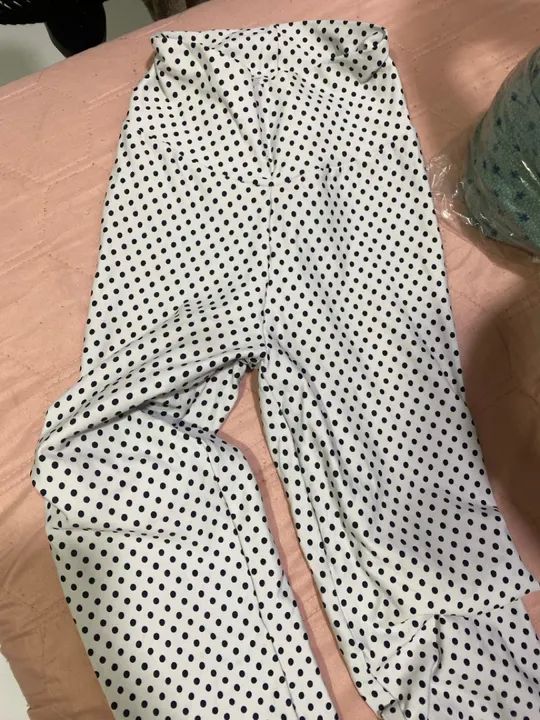 Legging branca de poá