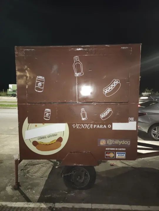 Trailer de cachorro quente pronto para trabalhar 