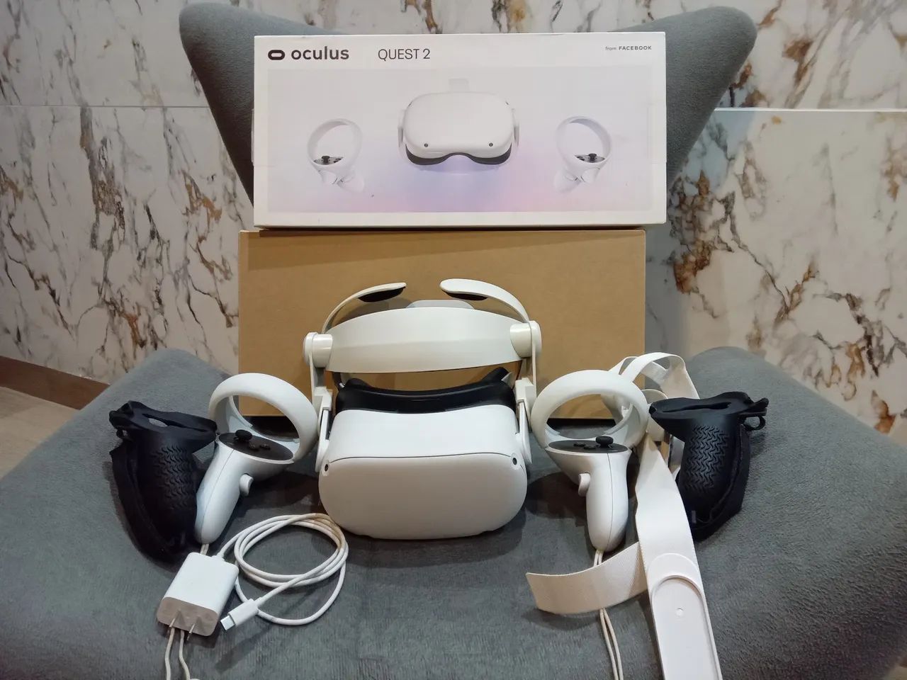 Óculos Vr meta quest 2 128gb com acessórios passo cartão até 12x com taxa 