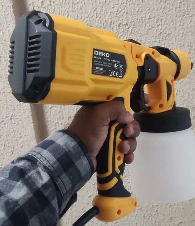 Pistola De Pintura Elétrica E Pulverizador 220v Deko 550w - Foto 4
